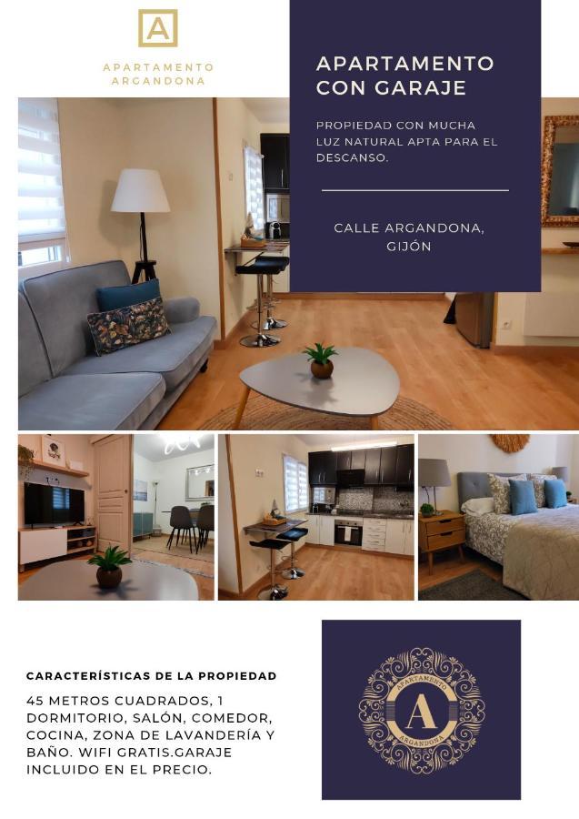 Ferienwohnung La Llariega De Argandona- Parking Privado Gratuito Gijón Exterior foto